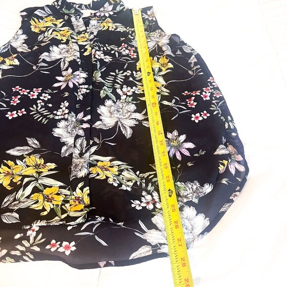 H&M Sheer Collared Button Down Tank Sleeveless Shirt - Picture 10 of 12